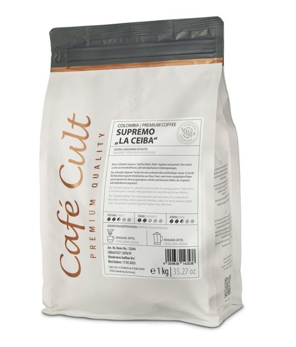 Coffee Colombia Supremo "La Ceiba" bag of 1 kg, whole bean