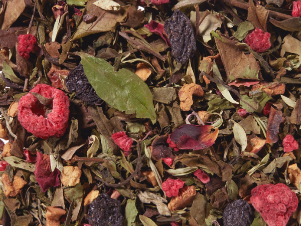 "Raspberry-Cherry with Kombucha" rohelise ja valge tee segu, 50g