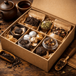 Pu-erh tee degustatsioonikomplekt Joy of Life – Shu ja Sheng pu-erh