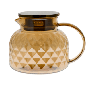 Glass teapot Sanna, 1000 ml, brown.